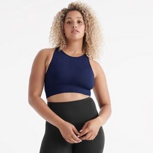 NWT Knix High Neck Seamless Bra in Navy sz XL